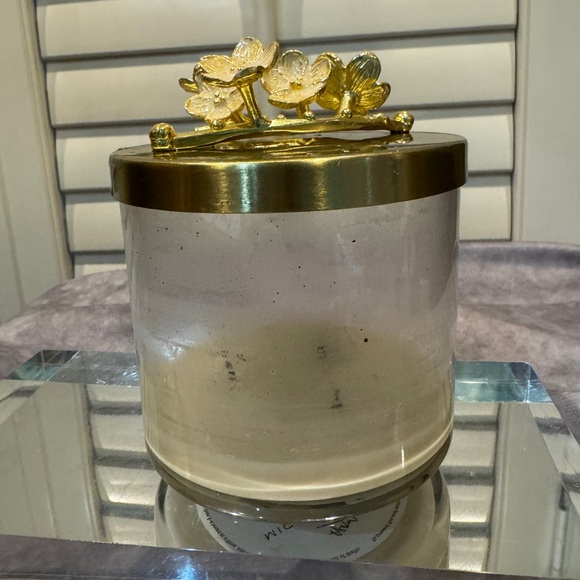 Michael Aram Elegant Gold and Clear Glass Decorative Jar‎ - Picture 1 of 5